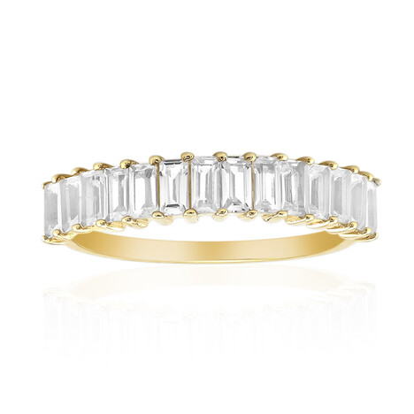 Weißer Topas-Silberring