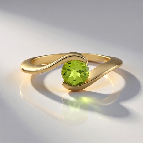 Anello in oro con Tormalina Verde (AMAYANI)