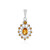 Pendentif en argent et Citrine