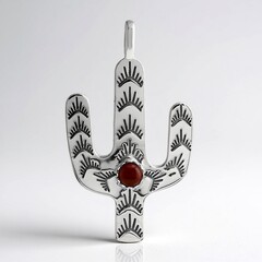 Ciondolo in argento con Diaspro Rosso  (Jones Lee)
