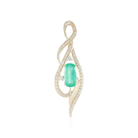 14K Russian Emerald Gold Pendant (AMAYANI)