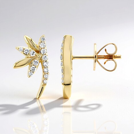 Orecchini in oro con Diamante I1 (H) (de Melo Gold)