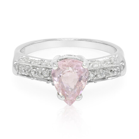 Pink Cuprian Tourmaline Silver Ring