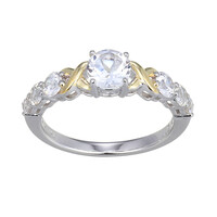 Zilveren ring met een witte topaas (Adela Silber)