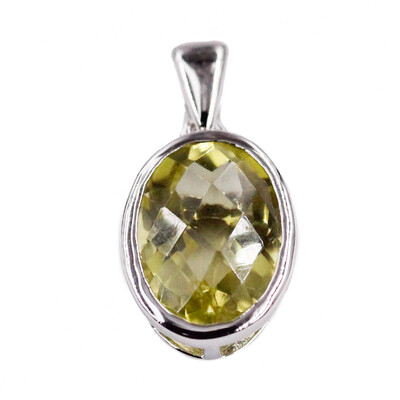 Ciondolo in argento con Quarzo Ouro Verde