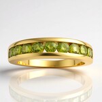Bague en argent et Vésuvianite