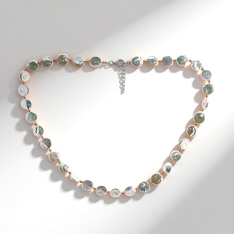 Collana in argento con Perla Keshi (TPC)