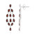 Boucles d'oreilles en argent et Grenat du Mozambique