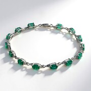 Bracelet en argent et Emeraude de Zambie