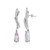 Pendientes en plata con Amatista Rosa de Francia