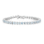 Brazalete en plata con Aguamarina de Brasil