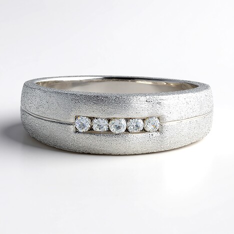 Anello da uomo in argento con Zircone