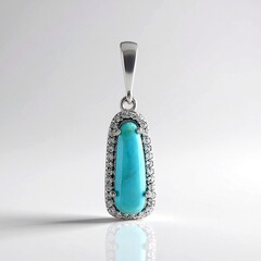 Ciondolo in argento con Turchese Kingman Mohave Blu
