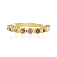 Zilveren ring met saffieren