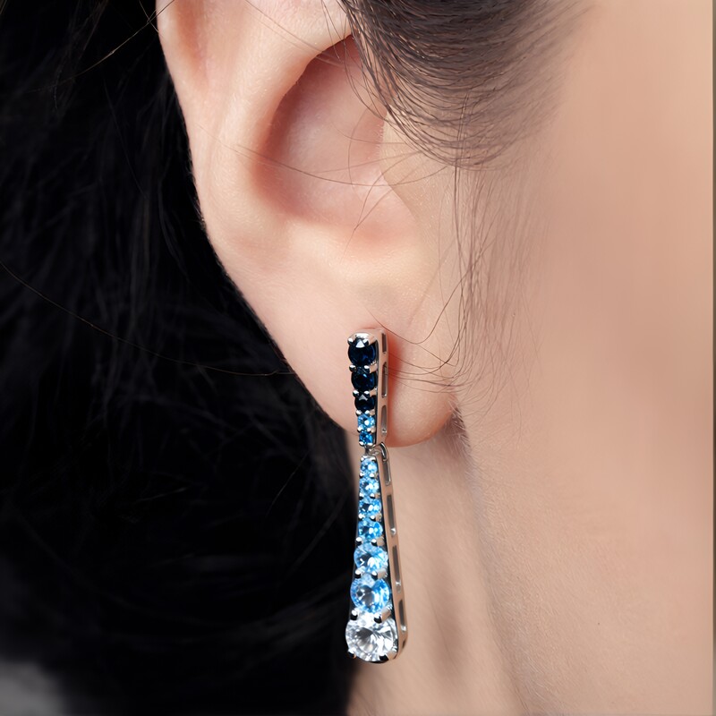 Topas-Silberohrringe (KM by Juwelo)