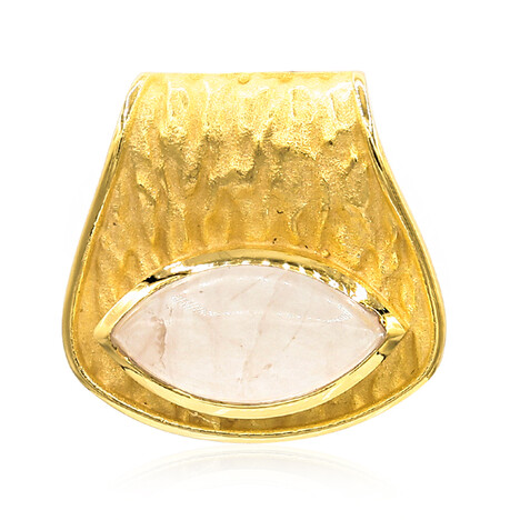 Ciondolo placcato in oro con Quarzo Rosa (MONOSONO COLLECTION)