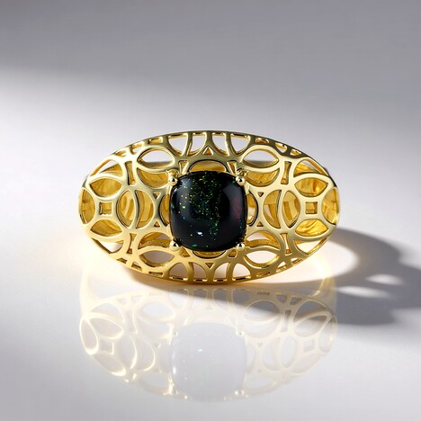 Anello in oro con Opale Mezezo (Ornaments by de Melo)