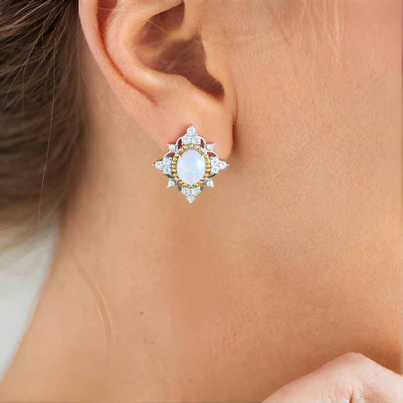 Welo-Opal-Silberohrringe (Dallas Prince Designs)