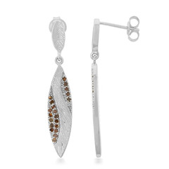 Boucles d'oreilles en argent et Diamant fantaisie