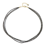 Black Diamond Silver Necklace