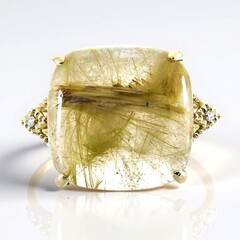 Anello in oro con Quarzo Rutilato (CIRARI)