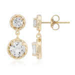 Pendientes en plata con Topacio blanco