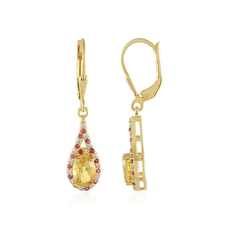 Orecchini in argento con Berillo Giallo