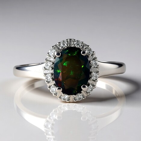 Anello in argento con Opale Mezezo