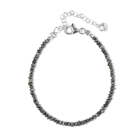 Bracciale in argento con Diamante Nero