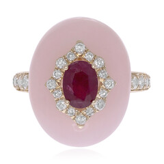 Anello in oro con Rubino Mozambico AAA (CIRARI)