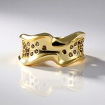 Anello in oro con Diamante Champagne I2 (de Melo Gold)