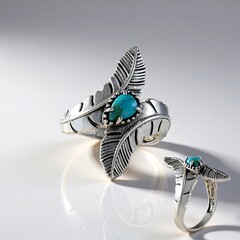 Anello in argento con Turchese Kingman (Desert Chic)