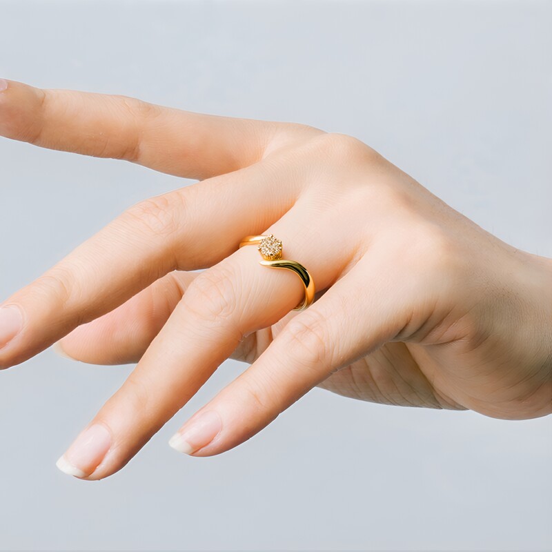 Bague en argent et Diamant rose de France SI1 d'Argyle  (Annette)