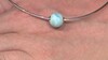 Zilveren hanger met een larimar (MONOSONO COLLECTION)