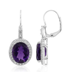 Marokkanischer Amethyst-Silberohrringe