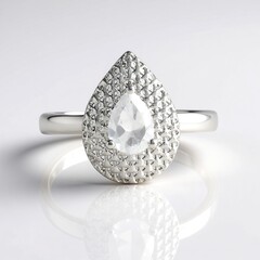 Anello in argento con Topazio Bianco