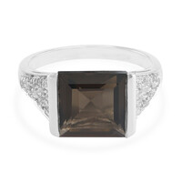 Anello in argento con Quarzo Fumè