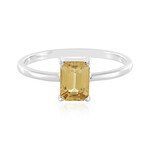 Zilveren ring met een Gele Zirkoon