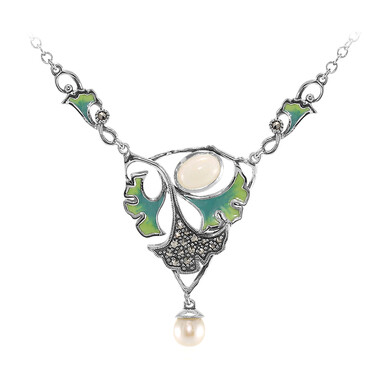 Collana in argento con Opale Bianco