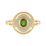 Anello in argento con Diopside Russo