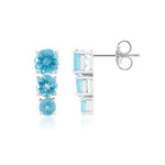 Pendientes en plata con Apatita azul (de Melo Essence)