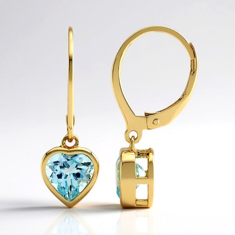 Orecchini in argento con Topazio Blu Cielo