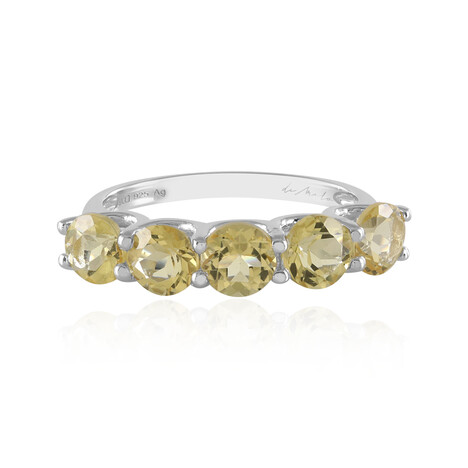 Yellow Beryl Silver Ring (de Melo Essence)