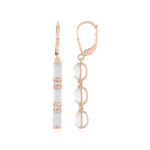 Zilveren oorbellen met witte kwartskristallen (KM by Juwelo)