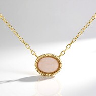 Collier en argent et Quartz rose
