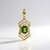 Ciondolo in argento con Diopside Russo