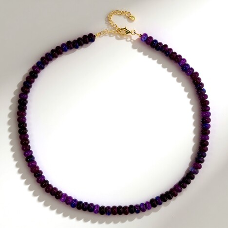 Collana in argento con Quarzo Porpora