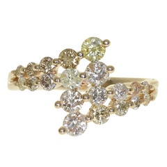 Gouden ring met SI2 Fancy Diamanten (CIRARI)