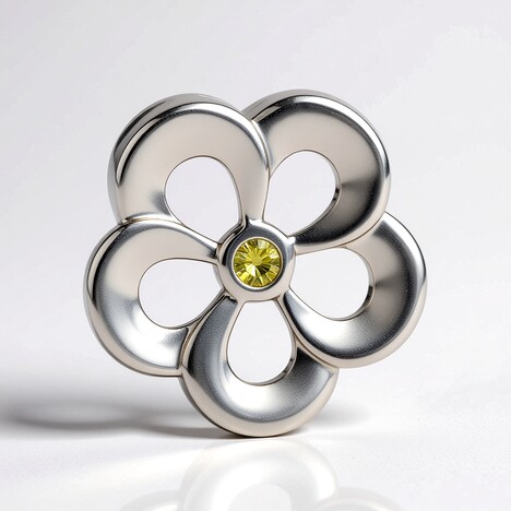 Charm in argento con Zaffiro Giallo (Annette)