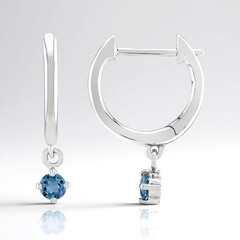 Orecchini in argento con Acquamarina Santa Maria